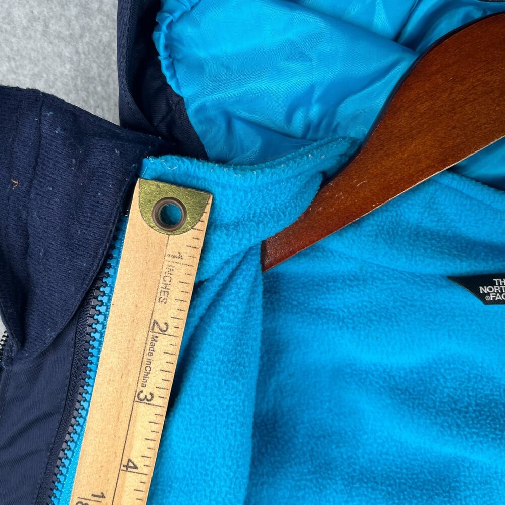 The North Face Jacket Youth XS Size 6 Navy Blue Hooded Warm Full Zip - Picture 14 of 16